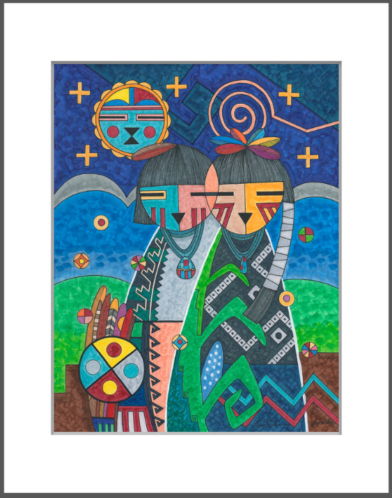 Matted Print Life of Goodwill -Gerald Dawavendewa