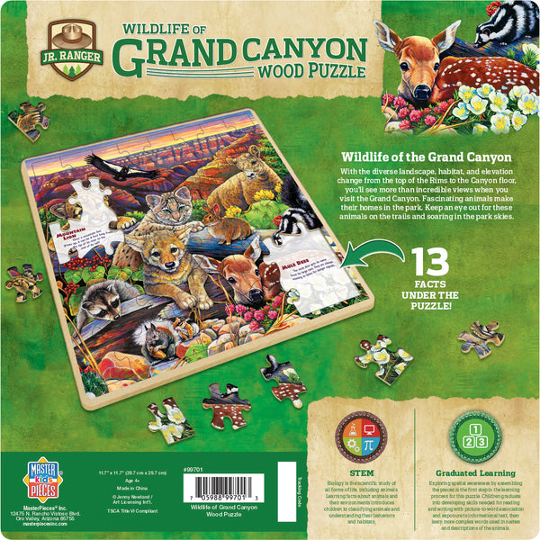 Jr. Ranger Grand Canyon Wildlife Wood Puzzle