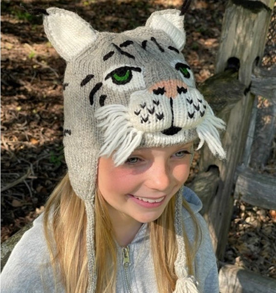 Youth Wool Knit Bobcat Hat