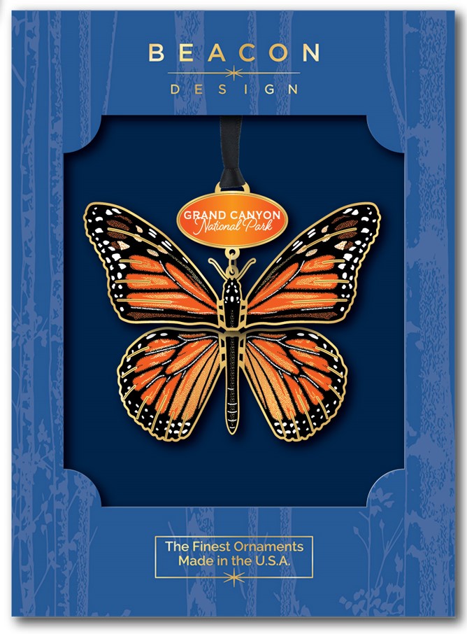 Grand Canyon Monarch Butterfly Metal Ornament