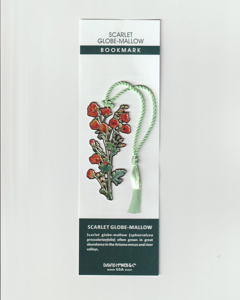 Scarlet Globe Mallow Metal Bookmark