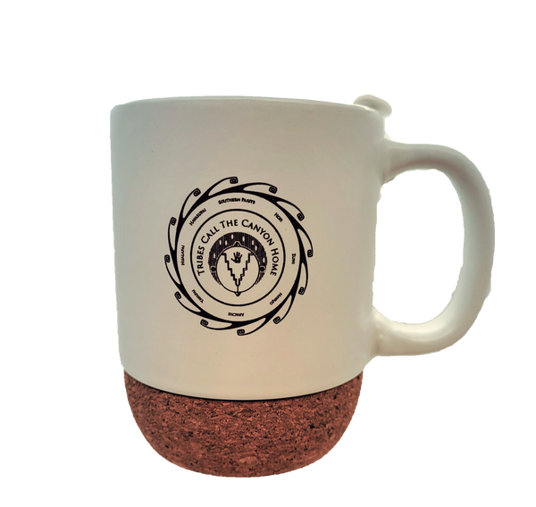 Tribal Medallion Ivory Mug with lid