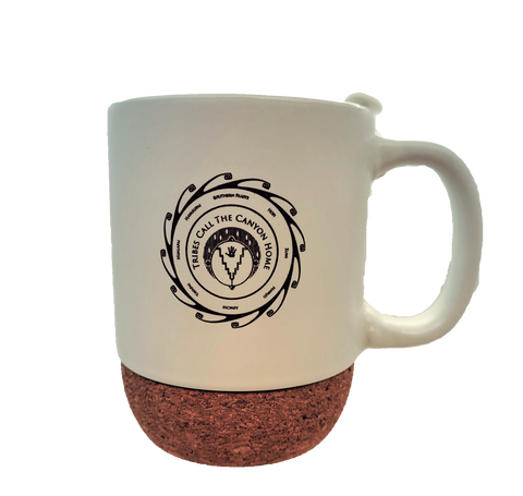 Tribal Medallion Ivory Mug with lid