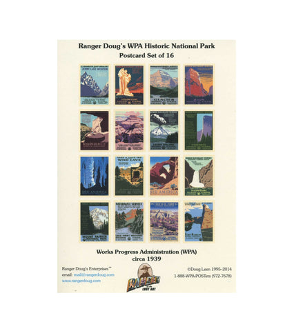 WPA Postcard Set, 16 Postcards