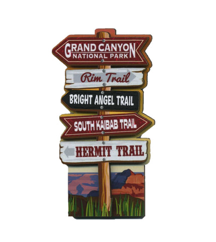 Trails Sign Post Magnet