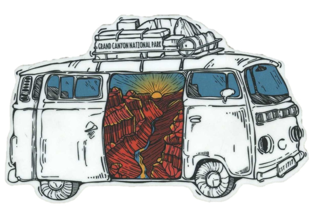 Grand Canyon Retro Van Magnet