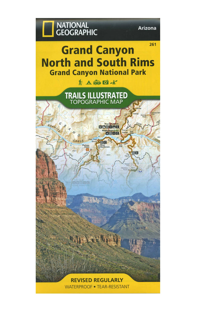 Grand Canyon North and South Rims, Nat Geo Map #261