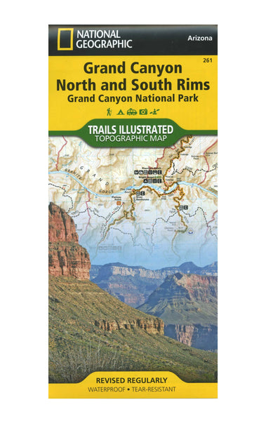 Grand Canyon North and South Rims, Nat Geo Map #261