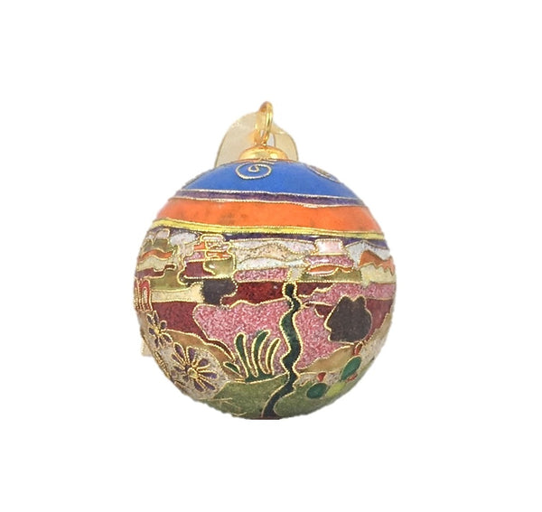 Grand Canyon Cloisonné Ornament, 24k gold plated