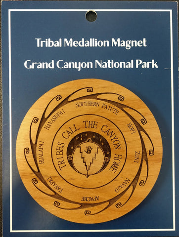 Tribal Medallion Wood Magnet