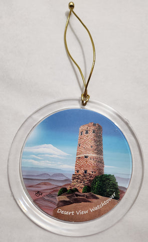 Grand Canyon Acrylic Watchtower Ornament