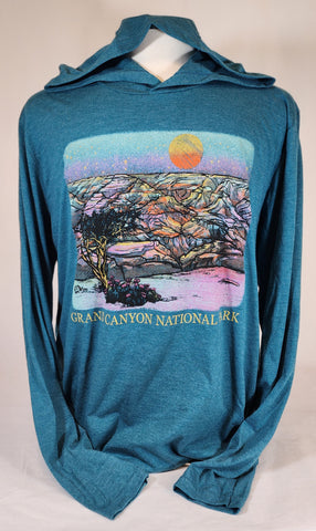 Grand Canyon Twilight Hooded LS Tee