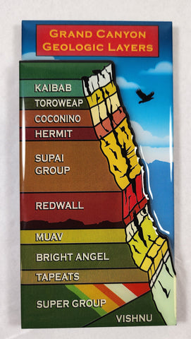Rock Layers Wood Magnet