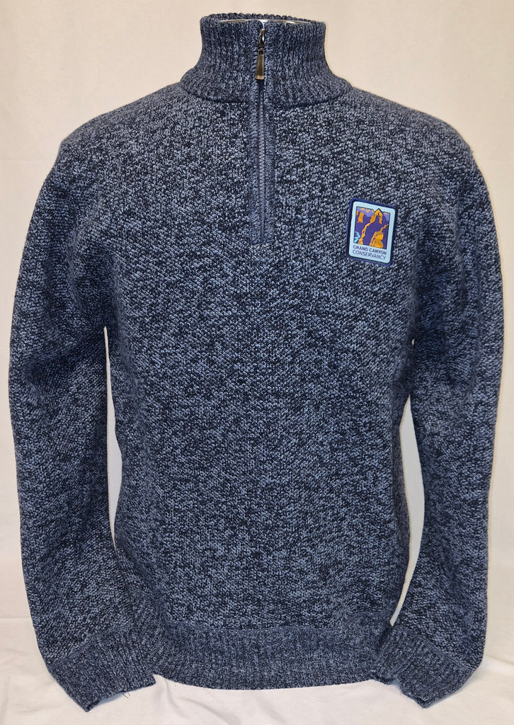 Flannel Lined 1/4 Zip Logo Sweater