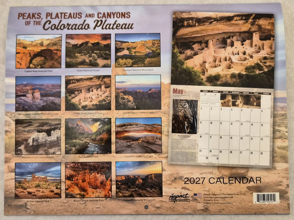 2027 Peaks Plateau's and Canyons Calendar