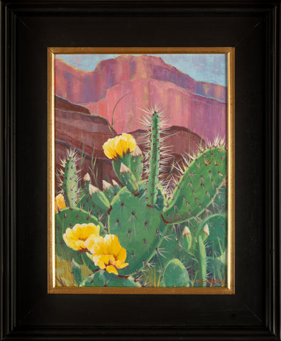 Monica Esposito-Mann, Yellow Prickly Pear Blossoms in the Grand Canyon