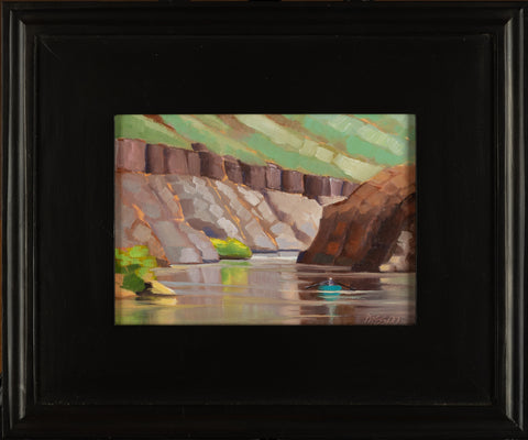 Monica Esposito-Mann, Blue Boat on the Grand