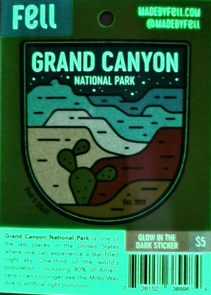 Grand Canyon Cactus Glow-in-the-Dark Decal