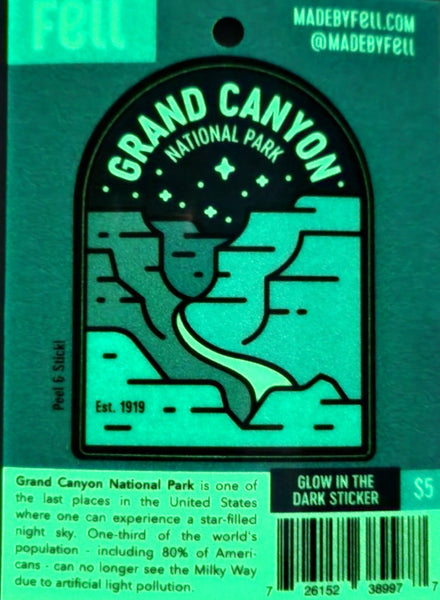 Grand Canyon River Overlook Glow-In-the-Dark Decal