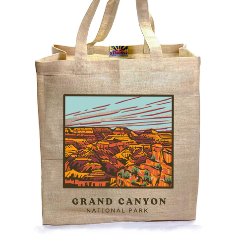 Grand Canyon Jute Tote Bag