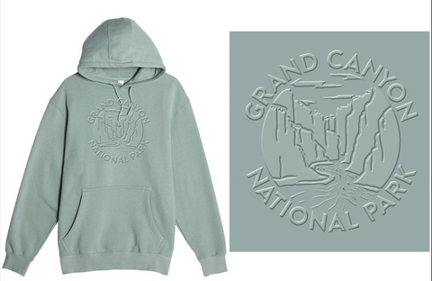 Grand Canyon Seafoam Embossed Hoodie