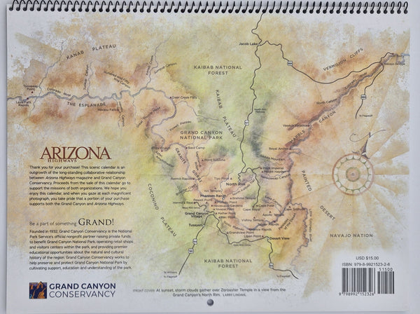 Grand Canyon Arizona Highways 2027 Calendar