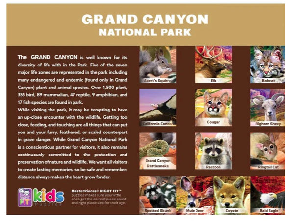 Wildlife of Grand Canyon National Park - 100 Piece Jigsaw Puzzle