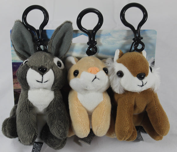 Plush Small Animal Keychain Trio