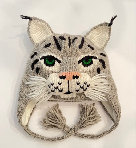Youth Wool Knit Bobcat Hat
